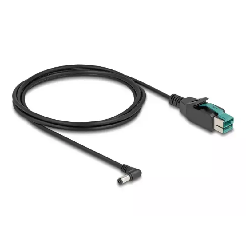 DeLOCK PoweredUSB kabelis vyriškas 12 V į DC 5,5 x 2,1 mm vyriškas kampuotas 2 m