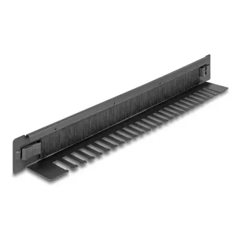 Šepečių skydelis DeLOCK 66552 Juodas Metalinis 48 mm Plotis 482 mm Gylis 44,4 mm Aukštis