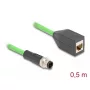 DeLOCK pramoninis tinklo aksesuaras 60571, kabelio ilgis 0,5 m, sertifikatas UL 94