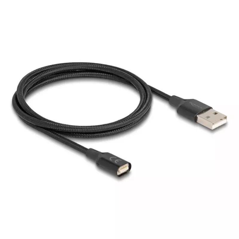 DeLOCK 88167 USB 2.0 Type-A prie magnetinės sąsajos laidas, 1 m, juoda