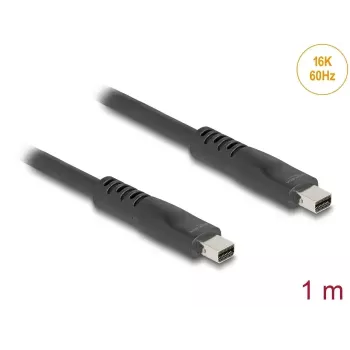 DeLOCK 81176 Mini DisplayPort kabelis 1 m Mini DisplayPort Juoda