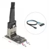 DELOCK 64260 vidinė M.2 į Mini-SAS adapterio kortelė, JMicron JMB585, juoda, su LED