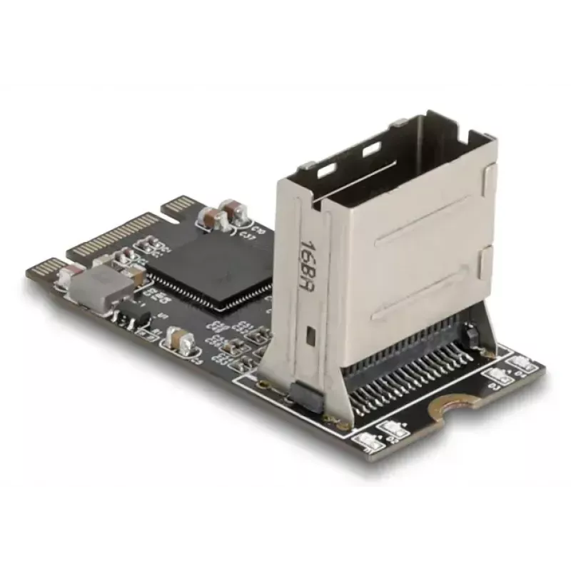 DELOCK 64260 vidinė M.2 į Mini-SAS adapterio kortelė, JMicron JMB585, juoda, su LED