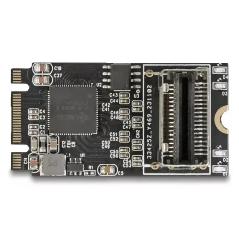DELOCK 64260 vidinė M.2 į Mini-SAS adapterio kortelė, JMicron JMB585, juoda, su LED
