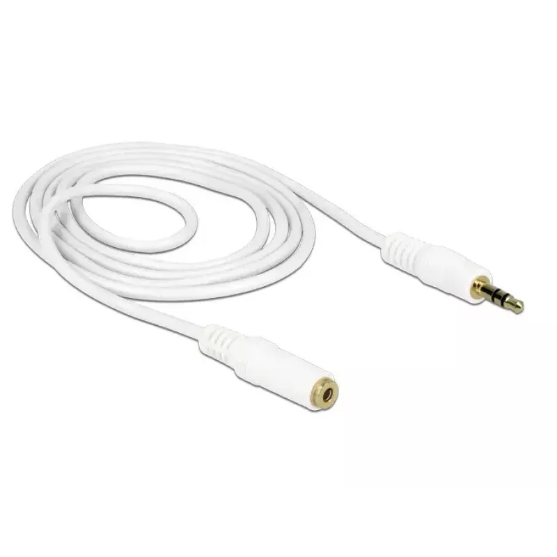 Audio kabelis 3,5 mm lizdas – kištukas DeLOCK 83765 1 m baltas