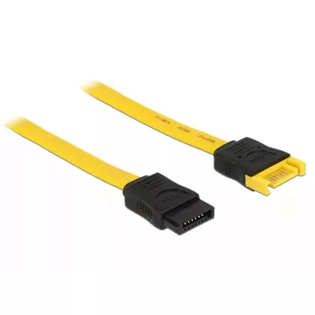 SATA kabelis DeLOCK 0,7 m 2xSATAIII SATA 7 kontaktų juodai geltonas