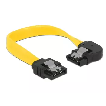 SATA kabelis DeLOCK 83957 0,1 m 7 kontaktų juodas geltonas
