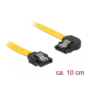 SATA kabelis DeLOCK 83957 0,1 m 7 kontaktų juodas geltonas