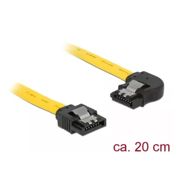 SATA kabelis DeLOCK 83958 0,2 m SATA 7 kontaktų juodai geltonas