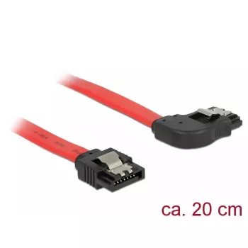 SATA kabelis DeLOCK 83967 0,2 m SATA 7 kontaktų Juoda Raudona