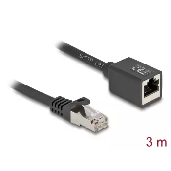 DeLOCK 90317 RJ-45 Cat6a 3 m juodas tinklo laidas