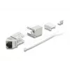 Keystone modulis DELOCK 90937 – RJ-45 Cat.6A ekranuotas, kampuotas 90°, plokščios konstrukcijos, baltas