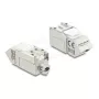 Keystone modulis DELOCK 90937 – RJ-45 Cat.6A ekranuotas, kampuotas 90°, plokščios konstrukcijos, baltas