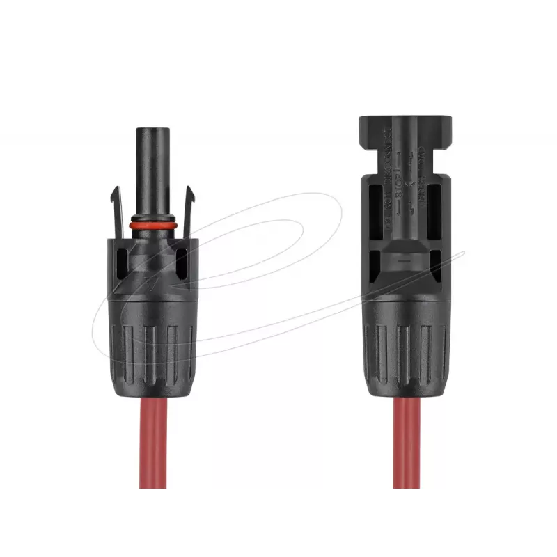 Saulės kabelis DELOCK 90974 DL4 6 mm² 3 m raudonas/juodas DC 1000 V kištukas-lizdas