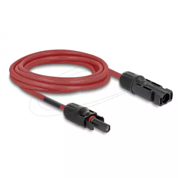 Saulės kabelis DELOCK 90974 DL4 6 mm² 3 m raudonas/juodas DC 1000 V kištukas-lizdas