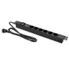 Maitinimo juosta RACK 19 1U QOLTEC PDU 16A 6xSCHUKO 1,8 m