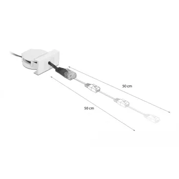 DeLOCK Easy 45 modulis RJ45 Cat.5e įtraukiamas tinklo kabelis, juodas