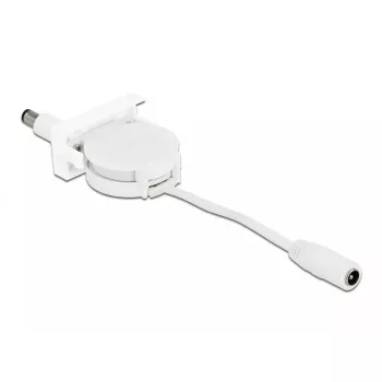 DeLOCK Easy 45 81377 Įtraukiamas maitinimo laidas, 12 V, 1,5 A, 0,62 m, baltas