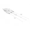 Laidas DeLOCK Easy 45 modulis USB 2.0 3 in 1 ištraukiamas 0,5 m
