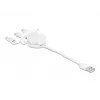 Laidas DeLOCK Easy 45 modulis USB 2.0 3 in 1 ištraukiamas 0,5 m