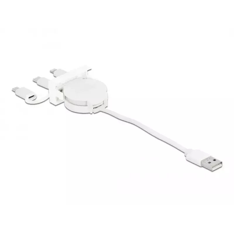 Laidas DeLOCK Easy 45 modulis USB 2.0 3 in 1 ištraukiamas 0,5 m