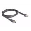DeLOCK USB brūkšninių kodų skaitytuvas 1D lazerinis, šviesiai pilkas, laidinis, RJ-50