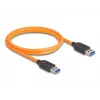 DeLOCK USB kabelis USB Type-A vyriškas į USB Type-A vyrišką 1 m 5 Gbps oranžinis