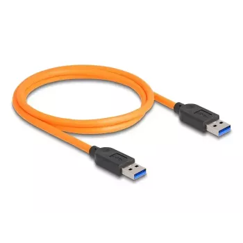 DeLOCK USB kabelis USB Type-A vyriškas į USB Type-A vyrišką 1 m 5 Gbps oranžinis