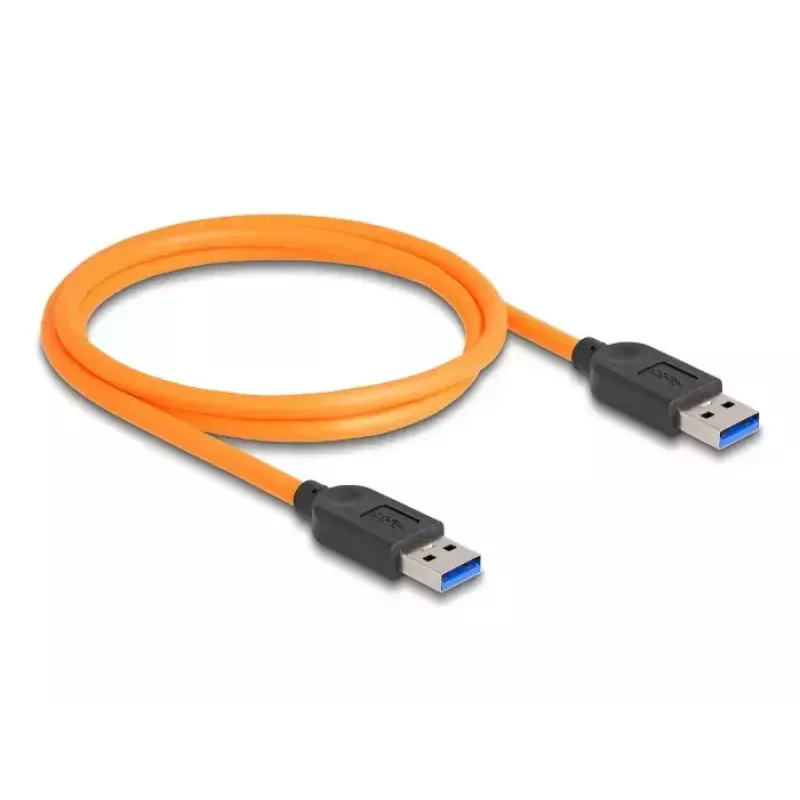 DeLOCK USB kabelis USB Type-A vyriškas į USB Type-A vyrišką 1 m 5 Gbps oranžinis