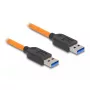 DeLOCK USB kabelis USB Type-A vyriškas į USB Type-A vyrišką 1 m 5 Gbps oranžinis