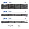 DELOCK PSU ilginimo laidų rinkinys 30 cm, 6 vnt., juodas (1×24 kontaktų ATX, 2×4+4 kontaktų EPS, 3×6+2 kontaktų PCIe)