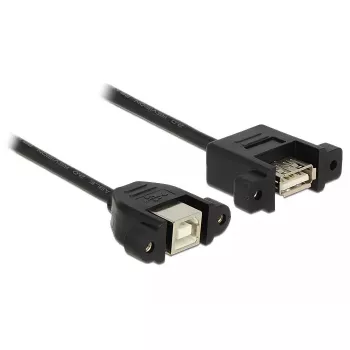 USB kabelis DeLOCK 1 m USB 2.0-A / USB 2.0-B juodas