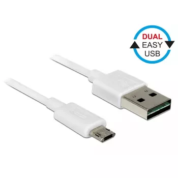 USB laidas DeLOCK 84806 USB 2.0 0,5 m USB A Micro-USB B Baltas