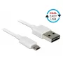USB laidas DeLOCK 84806 USB 2.0 0,5 m USB A Micro-USB B Baltas