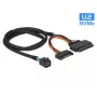 Kabelis DeLOCK 0,75 m SFF-8643 / U.2 SFF-8639 + SATA