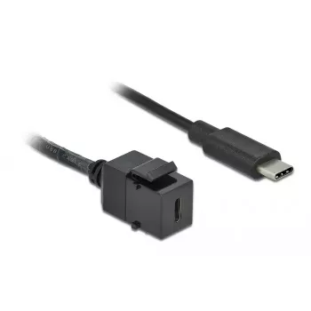 Keystone modulis DeLOCK 86398 Plokščias Juodas USB C