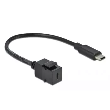 Keystone modulis DeLOCK 86398 Plokščias Juodas USB C