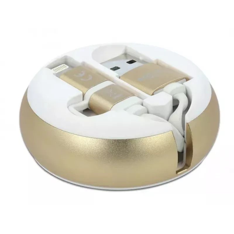 Įtraukiamas laidas DeLOCK 85820 USB 2.0 Type-A į Micro-B / Lightning