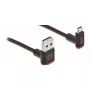 USB laidas DeLOCK EASY-USB 2.0 Type-A į Micro-B vyriškas 2 m juodas