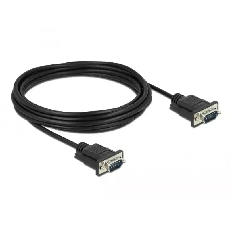 DeLOCK 86576 Juodas RS-232 Sub-D9 serijinis kabelis 5 m
