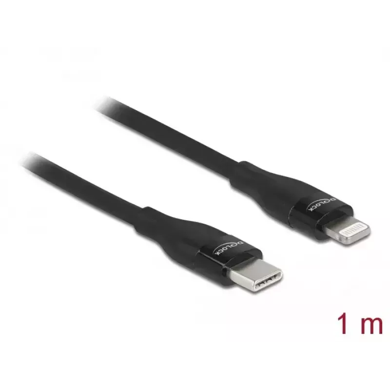 Duomenų ir įkrovimo laidas USB Type-C į Lightning DeLOCK 86637