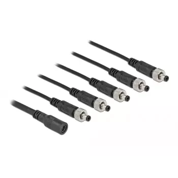 Kabelio skirstytuvas DeLOCK 86590 5,5 x 2,1 mm 1 x lizdas į 5 x kištukai prisukami