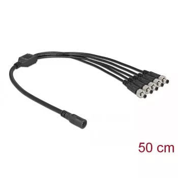 Kabelio skirstytuvas DeLOCK 86590 5,5 x 2,1 mm 1 x lizdas į 5 x kištukai prisukami