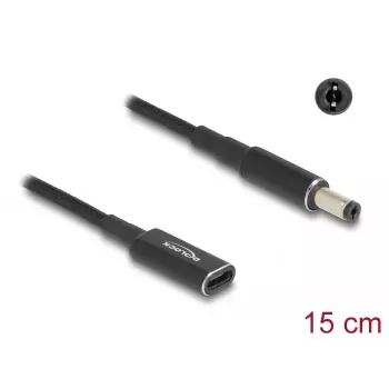 DeLOCK adapteris USB Type-C moteriškas į 5,5 x 2,1 mm vyrišką 15 cm