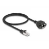 DeLOCK RJ50 prailginimo kabelis vyras–moteris S/FTP 0,5 m juodas