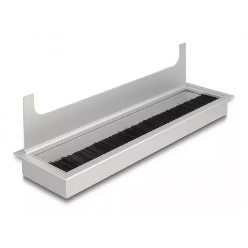 Kabelių pravedimo įdėklas DELOCK 66862 sidabrinis, 80×280×28 mm