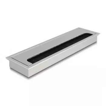 Kabelių pravedimo įdėklas DELOCK 66862 sidabrinis, 80×280×28 mm