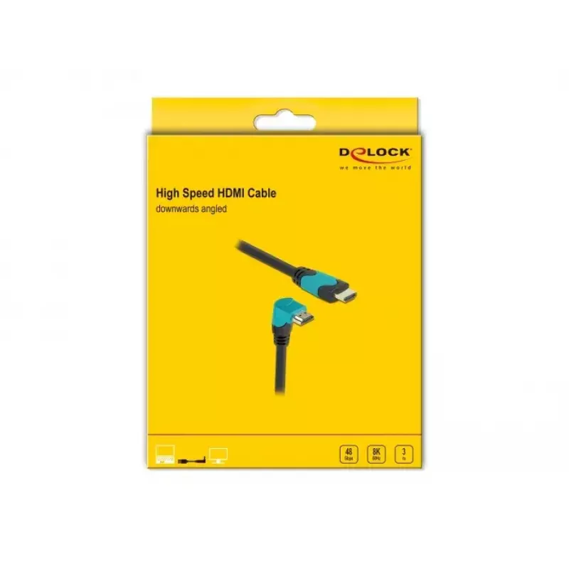 HDMI kabelis DeLOCK 86993 3 m HDMI A tipas standartinis juodas mėlynas