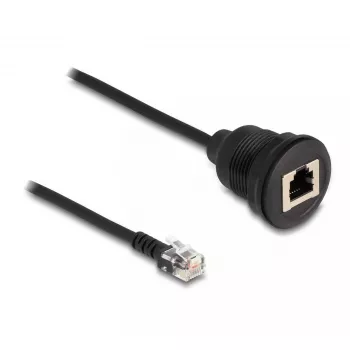 DeLOCK RJ12 kištukas į RJ12 lizdą 30 cm juodas