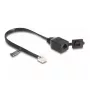 DeLOCK RJ12 kištukas į RJ12 lizdą 20 cm juodas